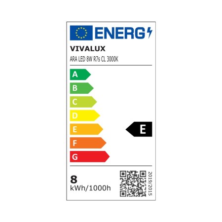 Lampadina COB LED R7S 8W 118mm Lineare | Luce 3000K | Vivalux 004432