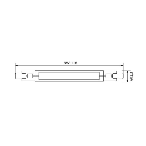 Lampadina COB LED R7S 8W 118mm...