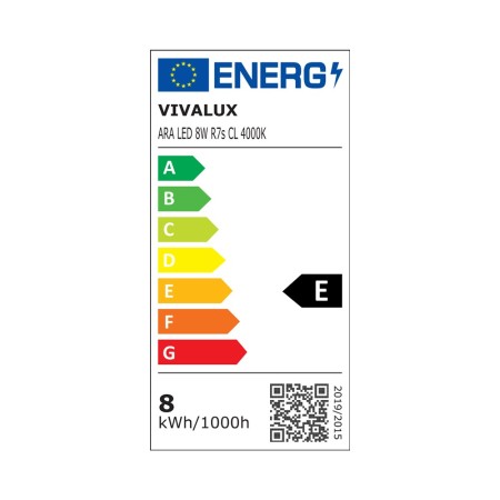Lampadina COB LED R7S 8W 118mm Lineare | Luce 4000K | Vivalux 004433