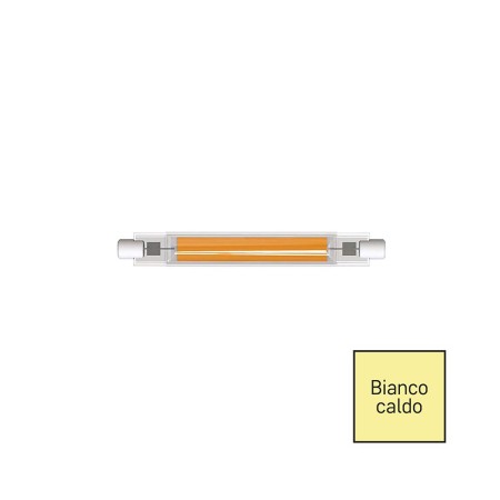 Lampadina COB LED R7S 4W 78mm Lineare | Luce 3000K | Vivalux 004434