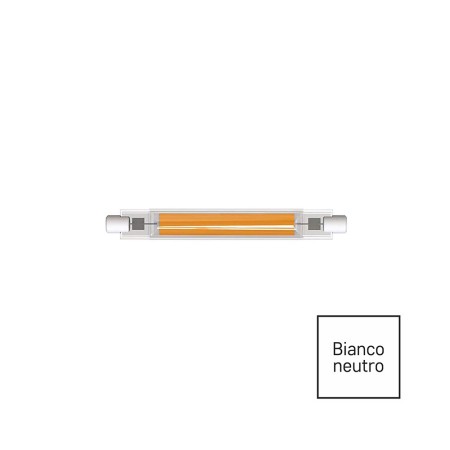 Lampadina COB LED R7S 4W 78mm Lineare | Luce 4000K | Vivalux 004435