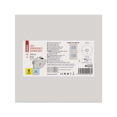 Lampada di Emergenza LED ORSU per Incasso Controsoffitti: Sicurezza e Design | Emos ZN1310