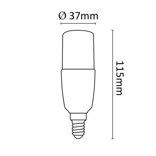 TUBOLARE LED E14 7W 4000K 600LM STICK...