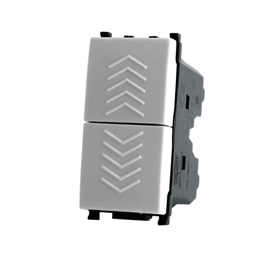 Doppio pulsante saliscendi 822B serie GEM Mapam compatibile Vimar Plana