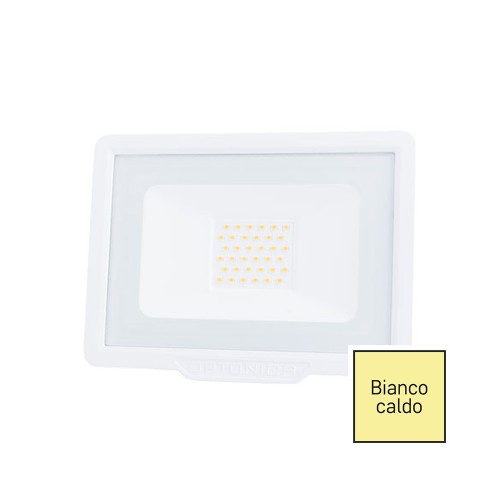 FARO LED 10W IP65 2700K BIANCO SLIM OPTONICA 5902