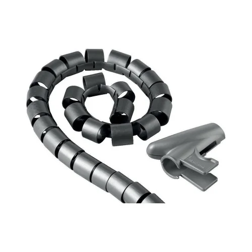 Raccoglicavi scrivania grigia snodabile Ø15mm con pinza guida ECOVA 83393