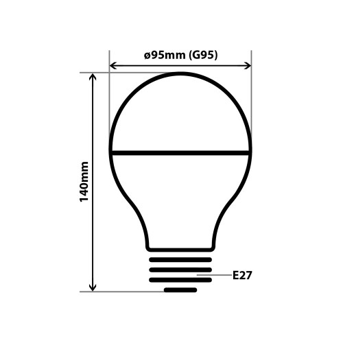 LAMPADINA LED FILAMENTO E27 8W GLOBO...