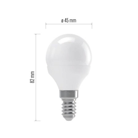 LAMPADINA LED SFERA 4W E14 4000K 350LM EMOS ZQ1211