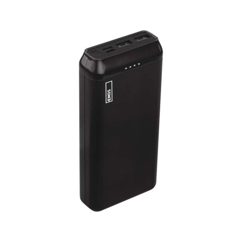 Powerbank EMOS Alpha2 20000mAh 10W nero 3 porte USB alta capacità viaggi lunghi autonomia estrema passthrough robusto