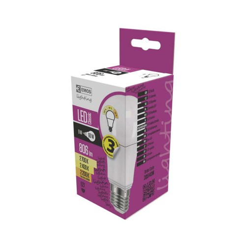 Lampadina LED 9W Dimmerabile - 3 Luminosità per Ambienti Perfetti | Emos ZQ5140W