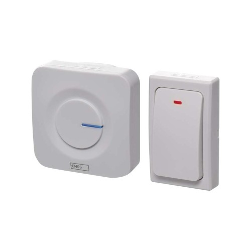 campanello senza fili bianco EMOS P5729 pulsante senza batteria