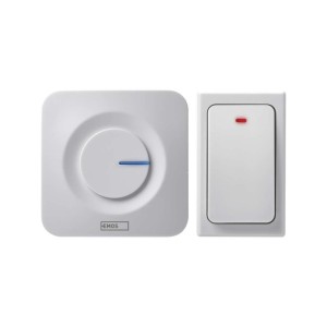 Campanello Senza Fili Bianco Quadrato EMOS P5729 con pulsante senza batterie 2