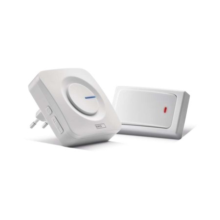 Campanello Senza Fili Bianco | Pulsante Senza Batterie, 36 Melodie, 180mt | EMOS P5729