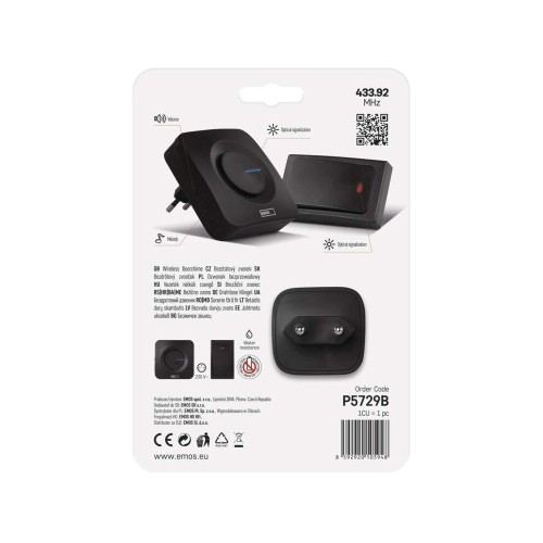 Campanello Senza Fili Nero | Pulsante... Campanello Senza Fili Nero | Pulsante...