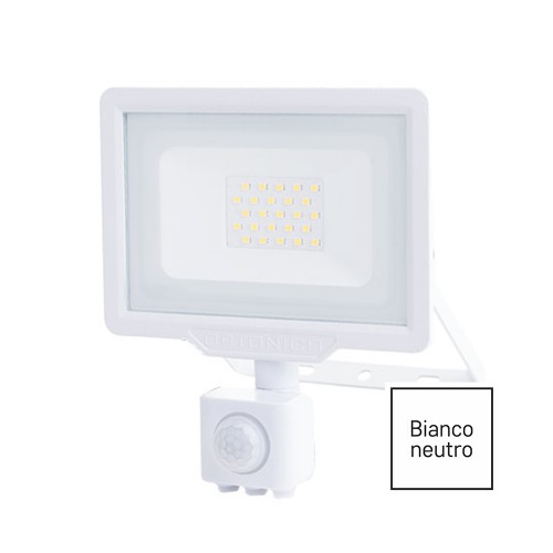 FARO LED 30W IP65 4500K BIANCO C/SENSORE MOVIMENTO OPTONICA 5937