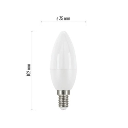 Lampadina LED E14 4.2W (40W) 4000K oliva filtro luce blu True Light  ZQ3225