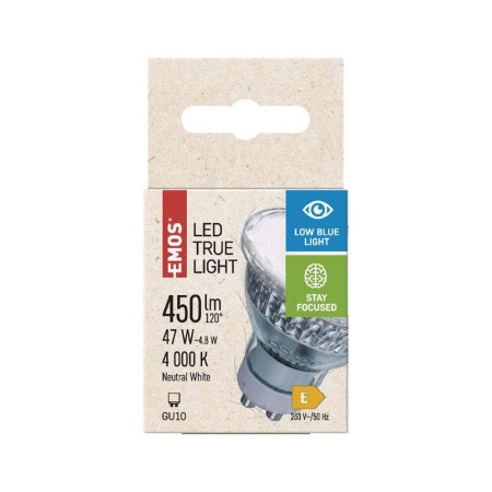Lampadina LED GU10 4.8W (47W) 4000K filtro luce blu True Light ZQ8356