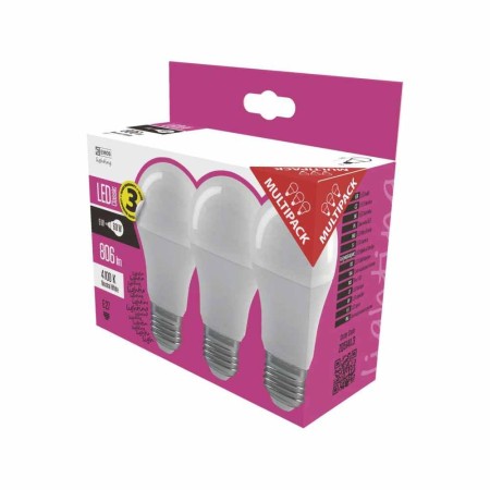 SET 3 LAMPADINE LED E27 8.5W (60W) 4100K 806LM GOCCIA EMOS ZQ5141.3