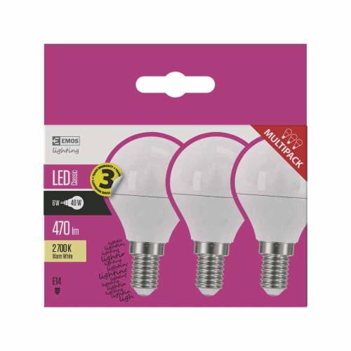 SET 3 LAMPADINE LED SFERA 5W E14... SET 3 LAMPADINE LED SFERA 5W E14...