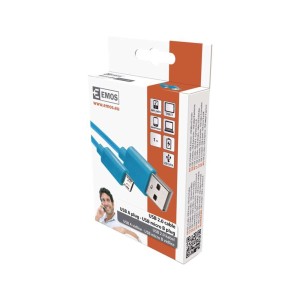 cavo usb-a a micro usb-b 1m celeste cavo micro usb celeste emos sm7006b 2