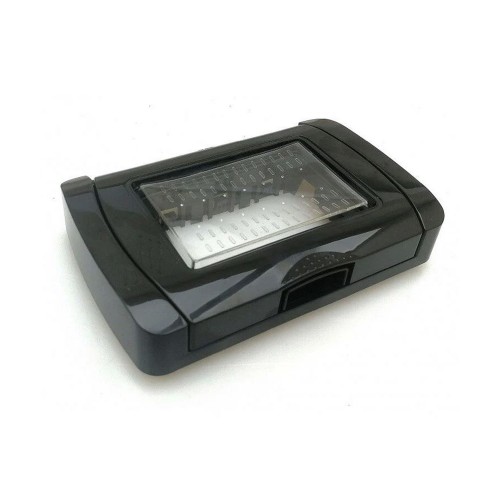 PLACCA IDROBOX NERA 4 MODULI S8004N COMPATIBILE LIVING INTERNATIONAL