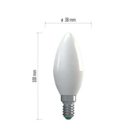 LAMPADINA LED OLIVA 4.1W (32W) E14 2700K 350LM EMOS ZQ3210