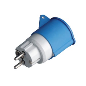 Adattatore Industriale Presa 2P+T 220V Blu a Spina Schuko | Ecova 20555 2