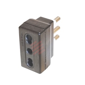 Adattatore Presa Bivalente Spina 10A Nero 2