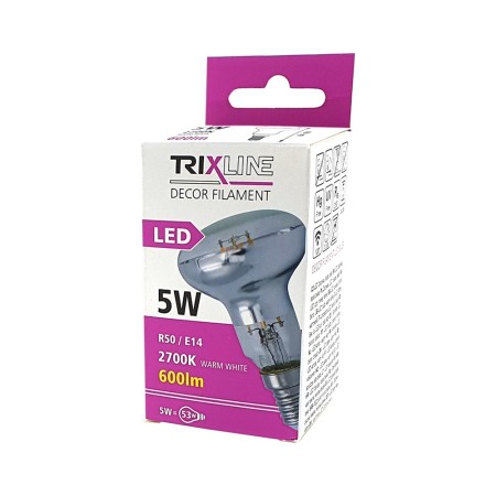 LAMPADINA LED FILAMENTO E14 R50 5W 2700K 600LM