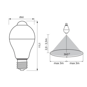 Lampadina LED E27 7W con... 2