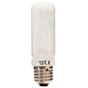 Lampadina alogena 75W, vetro satinato, CRI 100, luce calda e dimmerabile
