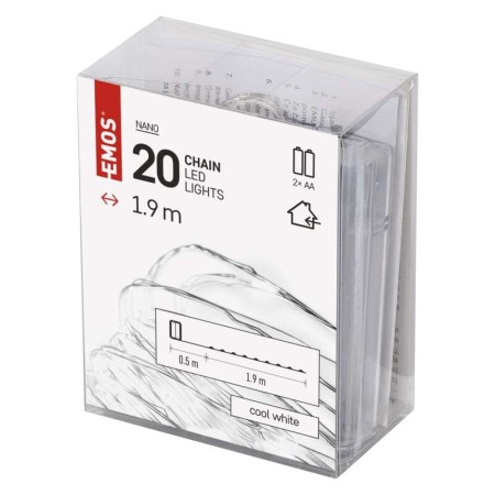 Catena NANO LED a Batterie: 20 LED Luce Bianca, Timer | EMOS D3AC07