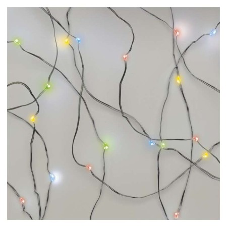 CATENA NANO 20 LED MULTICOLOR 1,9MT FILO ARERGENTO A BATTERIE