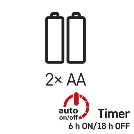 CATENA NANO 20 LED MULTICOLOR 1,9MT FILO ARERGENTO A BATTERIE