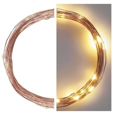 Catena LED filo rame 40 calde 4m timer interno esterno albero EMOS D3AW01