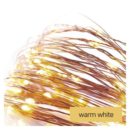 Catena NANO LED: 40 LED Caldi, Timer, 4mt, Esterno | Emos D3AW01