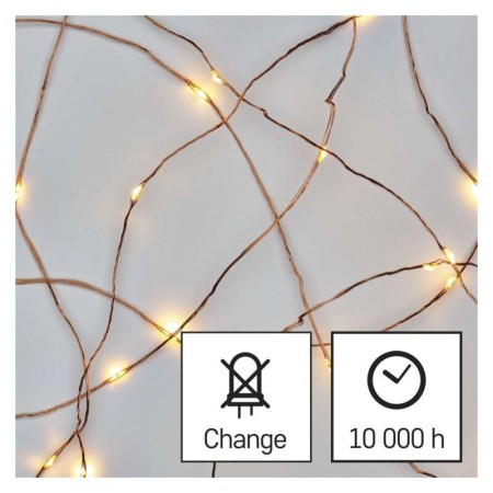 Catena NANO LED: 40 LED Caldi, Timer, 4mt, Esterno | Emos D3AW01