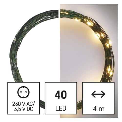 Catena NANO LED: 40 luci calde - Filo... Catena NANO LED: 40 luci calde - Filo...