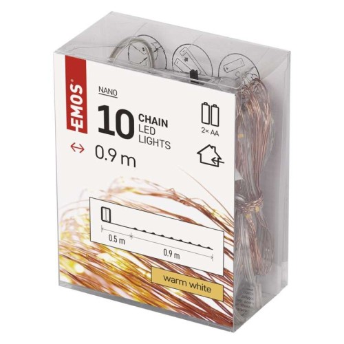 Catena LED Batteria Nano: 10 LED...