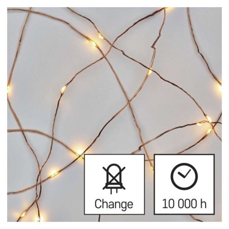 Catena NANO LED a Batterie: 10 LED, Filo Rame, Timer | EMOS D3WC06