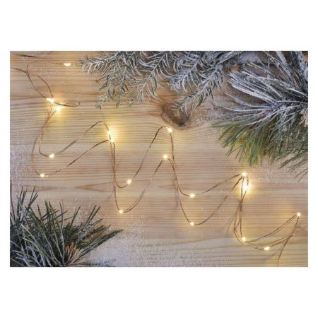 Catena LED Batteria Nano: 10 LED Bianco Caldo, Filo Rame, Timer | EMOS D3AW06