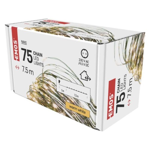 Catena NANO LED: 75 LED Caldi, Timer,...