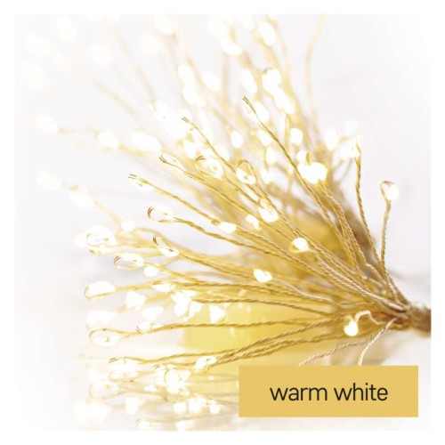 Catena NANO LED FIREWORKS: 150 LED Caldi, Timer, Interno | EMOS D3AW08