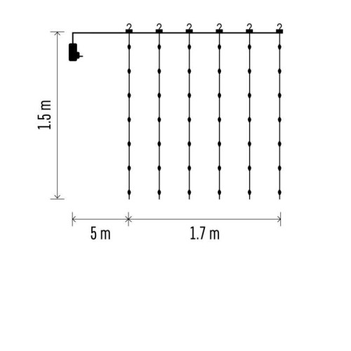 Tenda NANO LED 180 Luci Calde,... Tenda NANO LED 180 Luci Calde,...