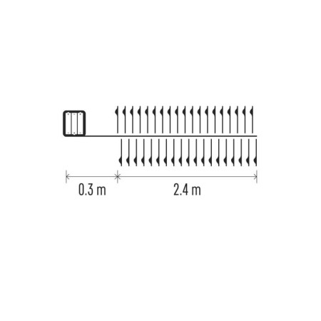 Catena NANO CLUSTER a Batterie: 100 LED Luce Fredda, Filo Argento | Emos D3FC01