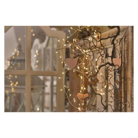 Catena NANO CLUSTER a Batterie: 100 LED Luce Calda, Filo Oro | Emos D3FW01