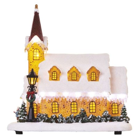 Chiesetta Innevata 6 LED a Batteria Decorazione Natalizia | Emos DCLW12