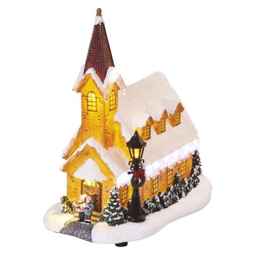 Chiesetta Innevata 6 LED a Batteria... Chiesetta Innevata 6 LED a Batteria...
