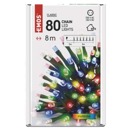 CATENA LUMINOSA 80 LED MULTICOLOR 8MT... CATENA LUMINOSA 80 LED MULTICOLOR 8MT...