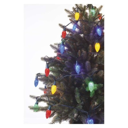 CATENA LUMINOSA 50 LED PIGNA MULTICOLOR 9.8MT MULTIFUNZIONE IP44 INTERNO ESTERNO